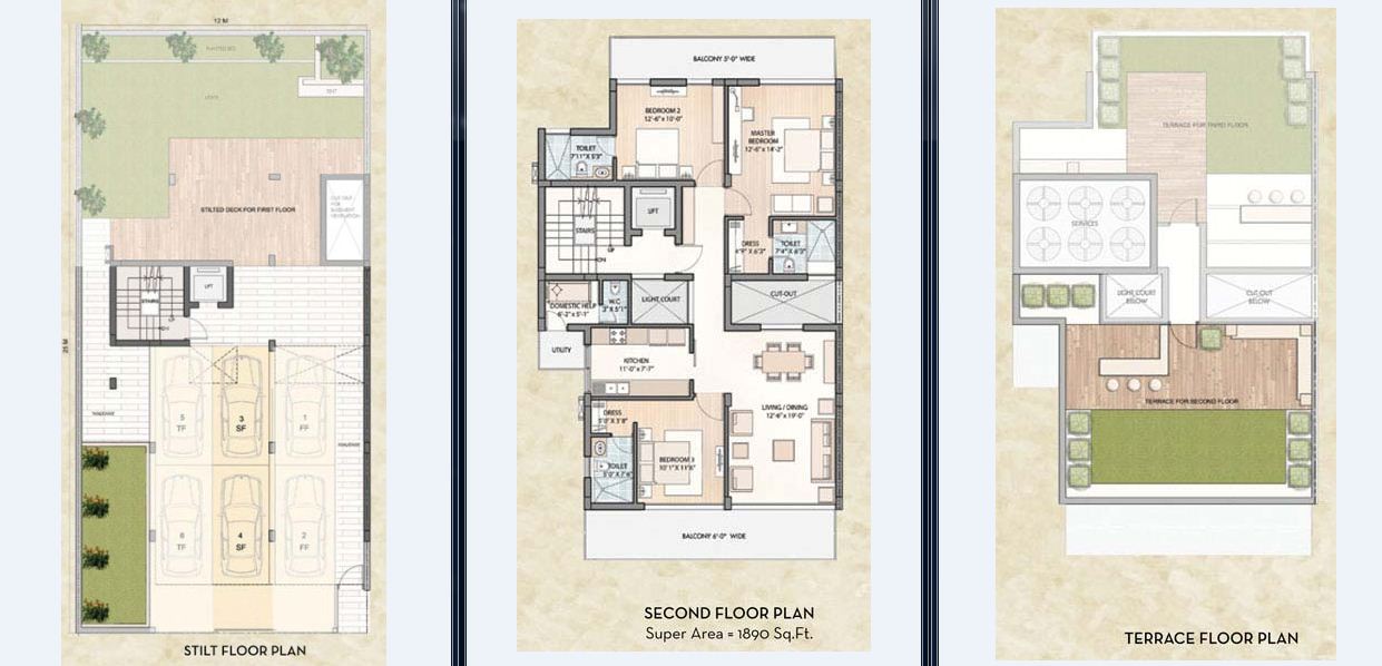 Independent Floor 3 BHK + S.R SF ( 359 sq. yd.)