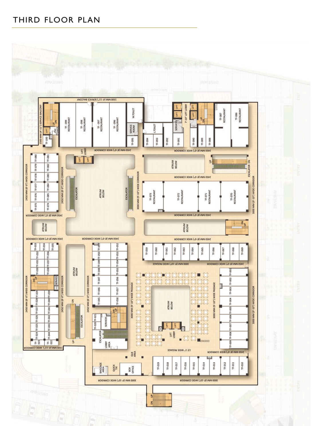 Third Floor Plan | Food Court | Restaurants