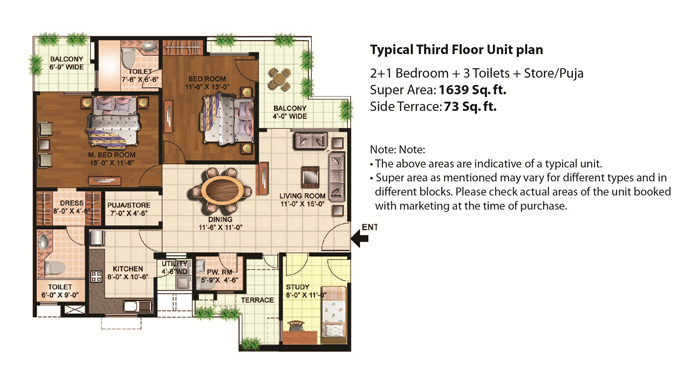 2bhk + 2t + Store,puja room