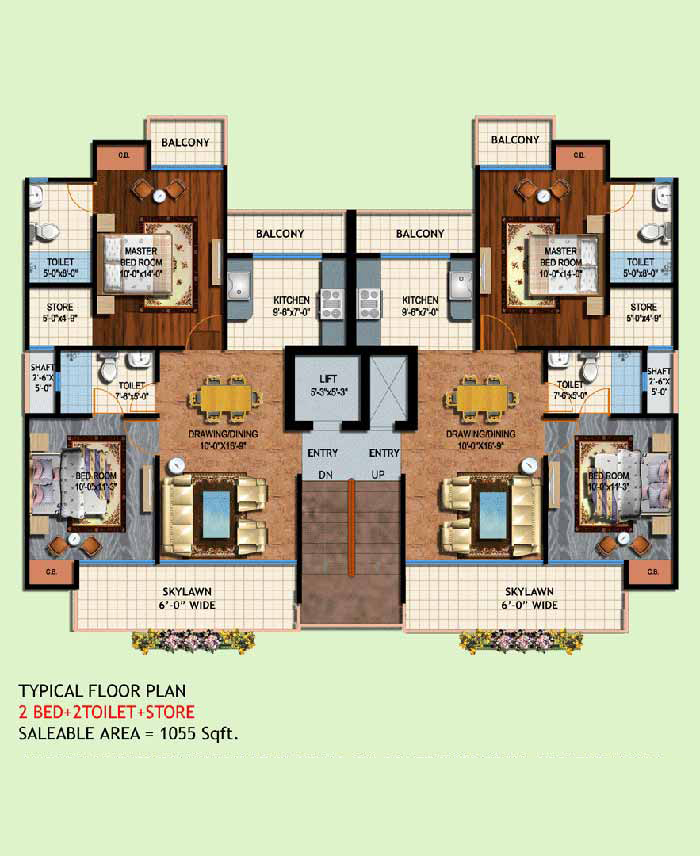 2 Bhk+ 2T + store